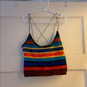 Rainbow cropped tank